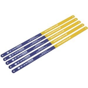 Sealey HSS Bi Metal Hacksaw Blade 12" / 300mm 18tpi Pack of 5 Sealey HSS Bi Metal Hacksaw Blade 12" / 300mm 18tpi Pack of 5