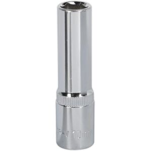 Sealey 3/8" Drive Polished Deep Hexagon WallDrive Socket Metric 3/8" 10mm Sealey 3/8" Drive Polished Deep Hexagon WallDrive Socket Metric 3/8" 10mm