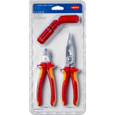 Knipex 3 Piece Electrical VDE Installations Tool Kit Knipex 3 Piece Electrical VDE Installations Tool Kit