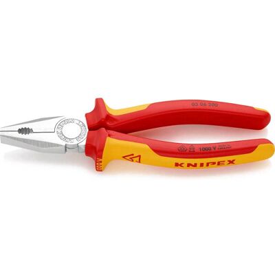 Knipex 03 06 VDE Insulated Combination Pliers 200mm Knipex 03 06 VDE Insulated Combination Pliers 200mm