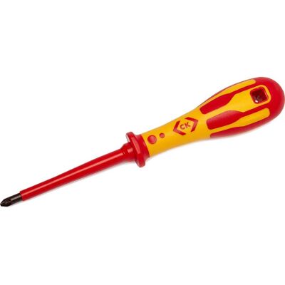 CK Tools T49143-2 DextroVDE Electricians Insulated Screwdriver - Pozidriv PZ2 CK Tools T49143-2 DextroVDE Electricians Insulated Screwdriver - Pozidriv PZ2