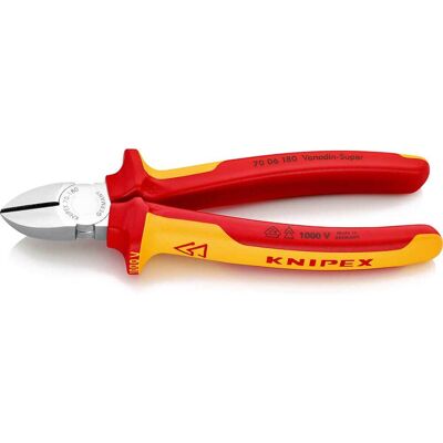 Knipex 70 06 VDE Insulated Diagonal Cutting Pliers 180mm Knipex 70 06 VDE Insulated Diagonal Cutting Pliers 180mm