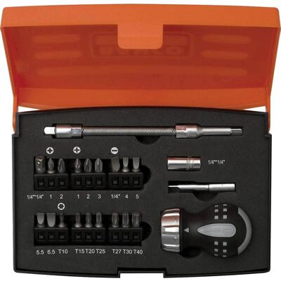 Bahco Model 808050S-22 Compact Stubby Ratchet Screwdriver Set - Hand Tools Bahco Model 808050S-22 Compact Stubby Ratchet Screwdriver Set - Hand Tools