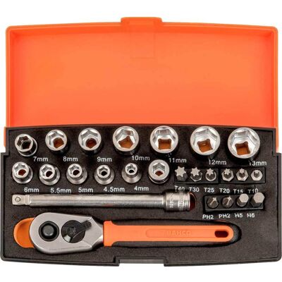 Bahco SL25 25 Piece 1/4" Drive Socket Set 1/4" Bahco SL25 25 Piece 1/4" Drive Socket Set 1/4"