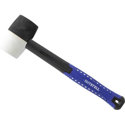 Faithfull Black & White Fibreglass Combination Mallet 450g Faithfull Black & White Fibreglass Combination Mallet 450g