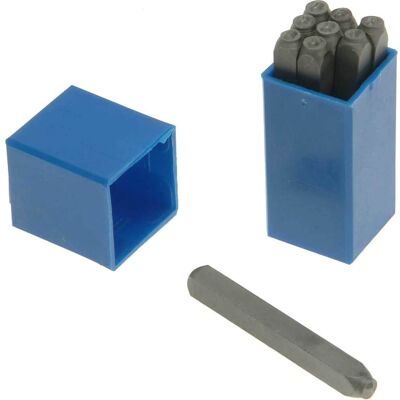 Priory PRI1805 180- 5.0mm Set of Number Punches - Number Punches for Metal Marking Priory PRI1805 180- 5.0mm Set of Number Punches - Number Punches for Metal Marking