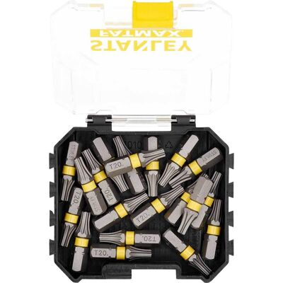 Stanley T20 Bits Set - 20 Pieces, 25mm - Screwdriver Bits Set Stanley T20 Bits Set - 20 Pieces, 25mm - Screwdriver Bits Set