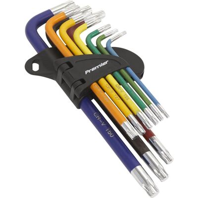 Sealey Premier 9 Piece Colour Coded Long Torx Key Set Sealey Premier 9 Piece Colour Coded Long Torx Key Set