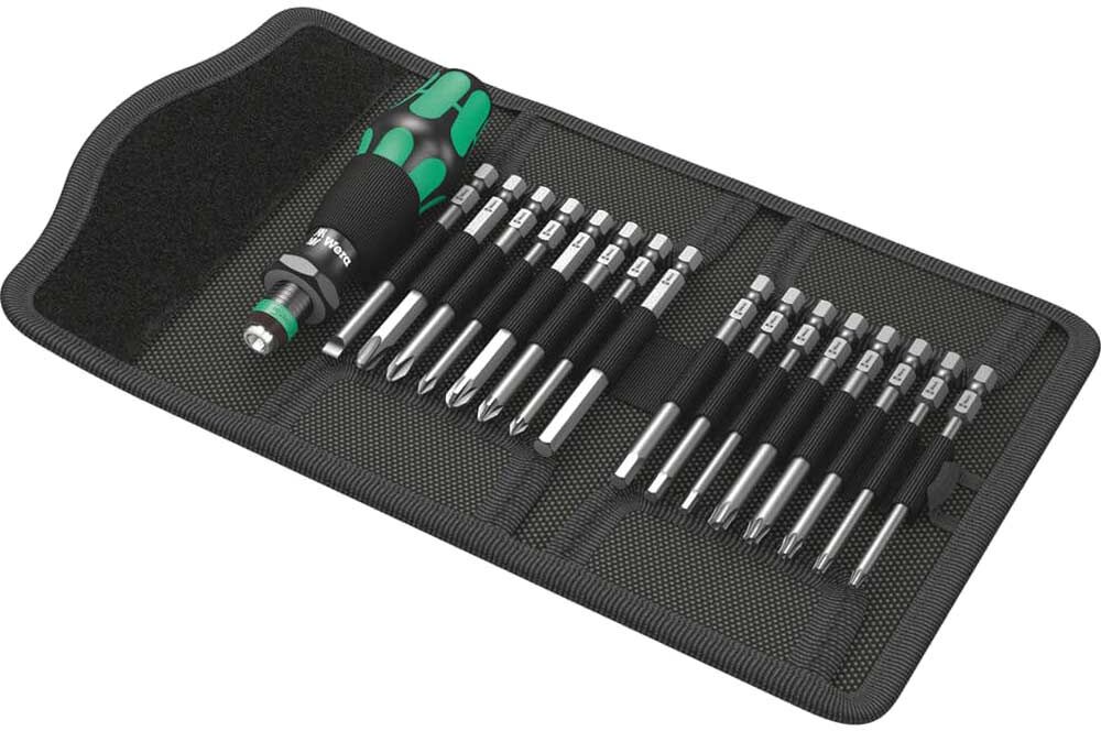 Wera 17 Piece Kraftform Kompakt Screwdriver Bit Set