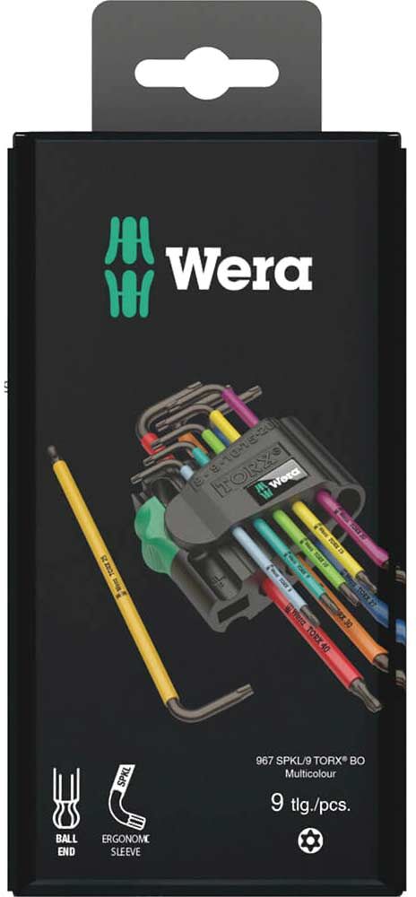 Wera 9 Piece Colour Coded Ball End Torx Key Set