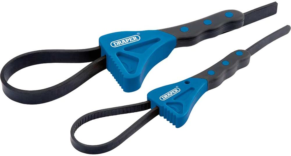 Draper 2 Piece Soft Grip Strap Wrench Set