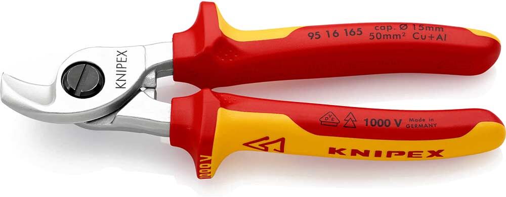 Knipex 95 16 VDE Insulated Cable Shears Pliers 165mm