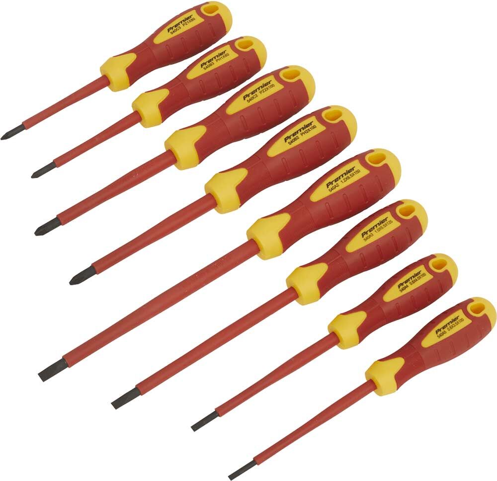 Sealey 8 Piece Magnetic VDE Insulated Screwdriver Set