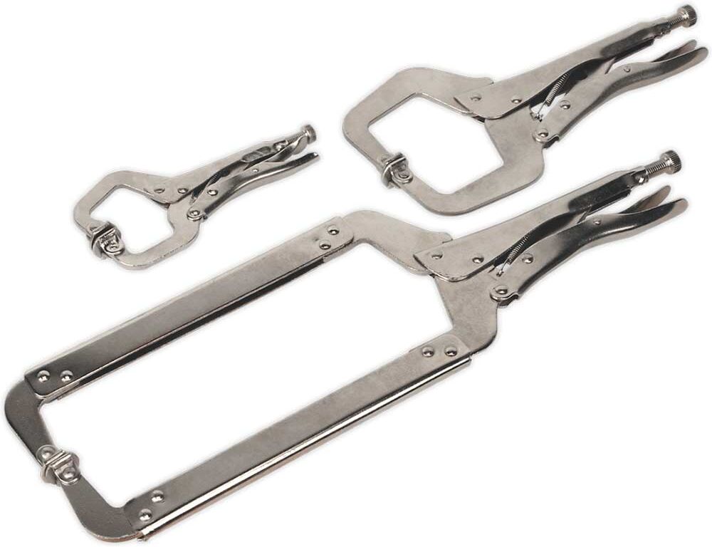 Sealey 3 Piece Locking C Clamp Plier Set