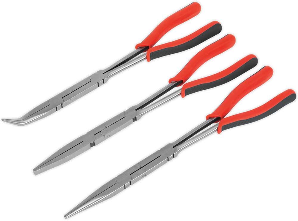 Sealey 3 Piece Long Reach Double Joint Pliers Set