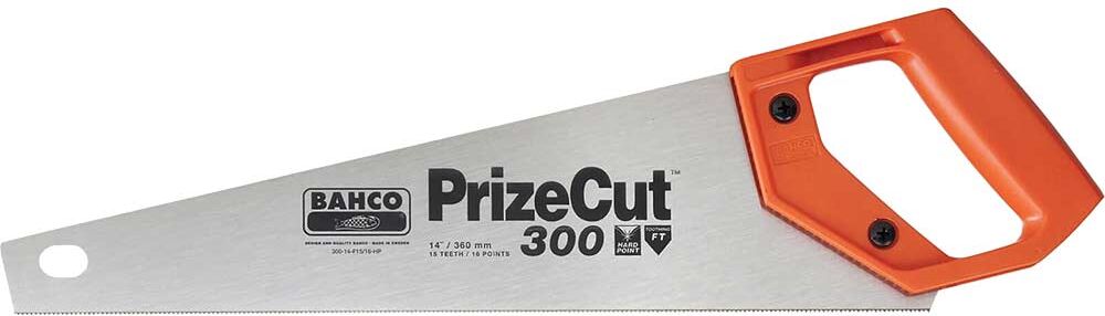 Bahco PrizeCut Fine Cut Tool Box Hand Saw 14" / 350mm 15tpi