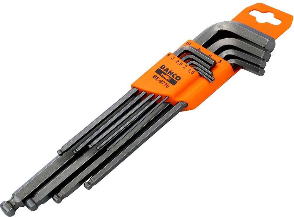 Bahco 9 Piece Ball End Hexagon Allen Key Set Metric