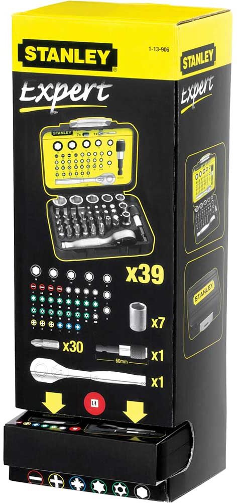 Stanley 39 Piece Socket and Bit Set 1/4"