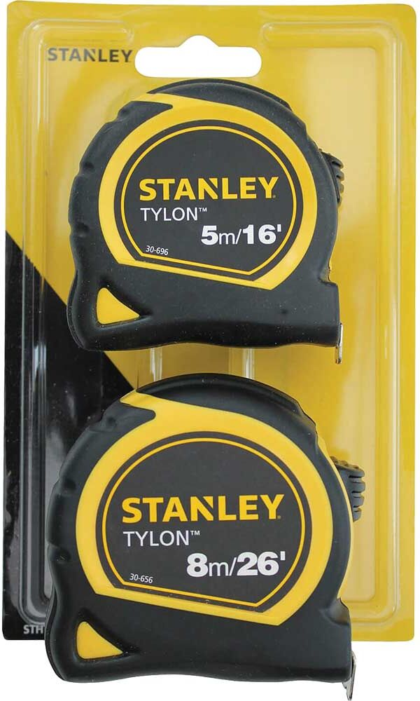 Stanley 2 Piece 5m and 8m Tylon Tape Measure Pack