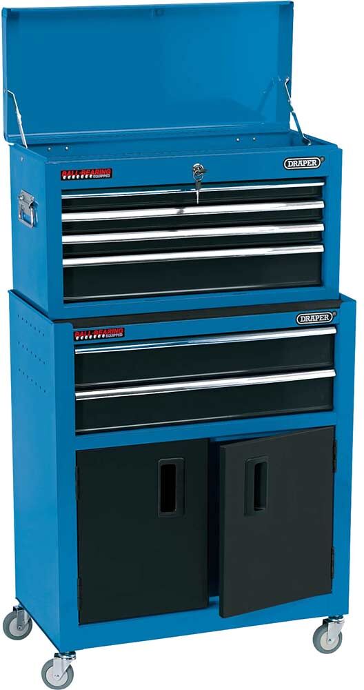 Draper 6 Drawer Roller Cabinet and Tool Chest Combination Blue