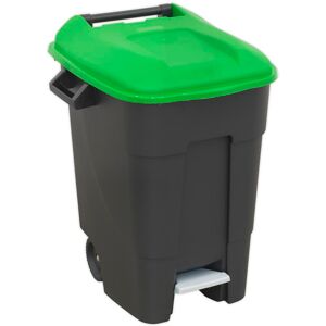 Sealey Foot Pedal Wheelie Bin 100l Green Sealey Foot Pedal Wheelie Bin 100l Green