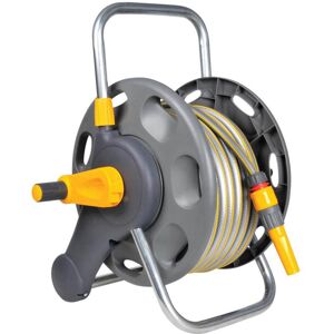 Hozelock Floor Standing Hose Reel 1/2" / 12.5mm 25m Grey & Yellow