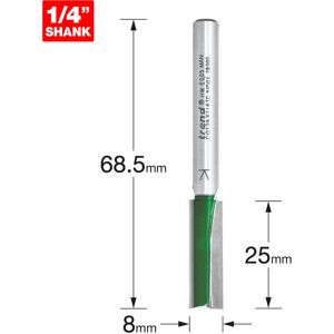 Trend CRAFTPRO Two Flute Straight Router Cutter 8mm 25mm 1/4"