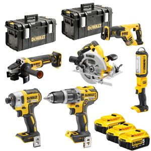 DeWalt DCK623P3 18v XR Cordless Brushless 6 Piece Power Tool Kit 3 x 5ah Li-ion Charger Case