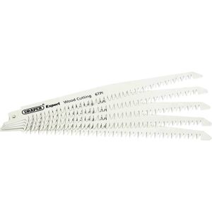 Draper Expert Bi Metal Wood Cutting Reciprocating Sabre Saw Blades 150mm Pack of 5