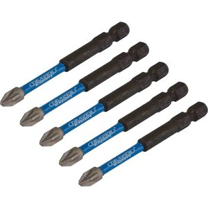 Draper Expert Impact Pozi Screwdriver Bits PZ2 75mm Pack of 5 Draper Expert Impact Pozi Screwdriver Bits PZ2 75mm Pack of 5