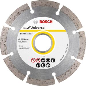 Bosch Professional Bosch ECO Universal Segmented Diamond Cutting Disc 115mm 2mm 22mm Bosch Professional Bosch ECO Universal Segmented Diamond Cutting Disc 115mm 2mm 22mm