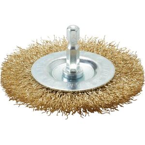Draper Brassed Wire Wheel Brush 75mm 6mm Shank Draper Brassed Wire Wheel Brush 75mm 6mm Shank