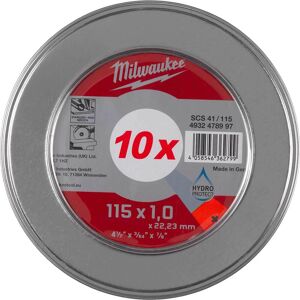 Milwaukee W Pro+ SCS41 Thin 1mm Metal Cutting Disc 115mm Pack of 10 Milwaukee W Pro+ SCS41 Thin 1mm Metal Cutting Disc 115mm Pack of 10