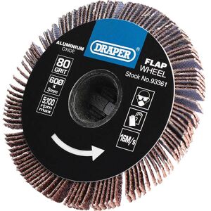 Draper Sanding Roller Flap Wheel 60mm 5mm 80g Draper Sanding Roller Flap Wheel 60mm 5mm 80g