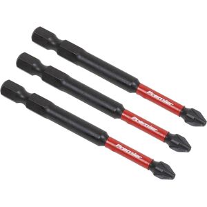 Sealey Impact Power Tool Pozi Screwdriver Bits PZ2 75mm Pack of 3 Sealey Impact Power Tool Pozi Screwdriver Bits PZ2 75mm Pack of 3