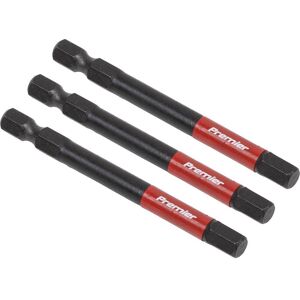Sealey Impact Power Tool Hexagon Screwdriver Bits Hex 6mm 75mm Pack of 3 Sealey Impact Power Tool Hexagon Screwdriver Bits Hex 6mm 75mm Pack of 3