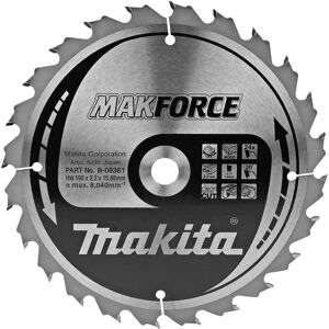 Makita MAKFORCE Wood Cutting Saw Blade 190mm 24T 15.8mm Makita MAKFORCE Wood Cutting Saw Blade 190mm 24T 15.8mm