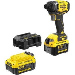 Stanley Fatmax V20 SFMCF810 18v Cordless Brushless Impact Driver 2 x 4ah Li-ion Battery Charger No Case Stanley Fatmax V20 SFMCF810 18v Cordless Brushless Impact Driver 2 x 4ah Li-ion Battery Charger No Case