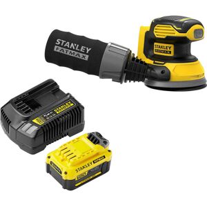 Stanley Fatmax V20 SFMCW220 18v Cordless Random Orbit Disc Sander 125mm 1 x 4ah Li-ion Battery Charger No Case Stanley Fatmax V20 SFMCW220 18v Cordless Random Orbit Disc Sander 125mm 1 x 4ah Li-ion Battery Charger No Case