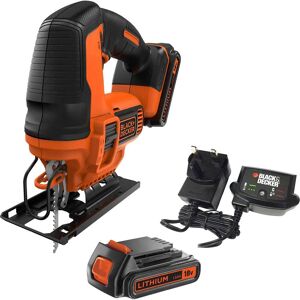 Black and Decker BDCJS18 18v Cordless Jigsaw 2 x 1.5ah Li-ion Battery Charger No Case Black and Decker BDCJS18 18v Cordless Jigsaw 2 x 1.5ah Li-ion Battery Charger No Case