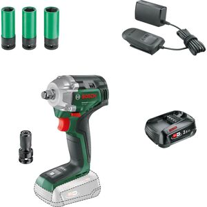 Bosch Home and Garden Bosch UNIVERSALIMPACTDRIVE 18V-350 P4A 18v Cordless Impact Wrench 1 x 2.5ah Li-ion Charger No Case with Accessories Bosch Home and Garden Bosch UNIVERSALIMPACTDRIVE 18V-350 P4A 18v Cordless Impact Wrench 1 x 2.5ah Li-ion Charger No Case with Accessories