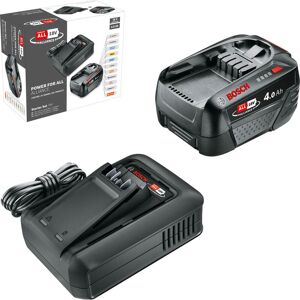 Bosch Home and Garden Bosch Genuine GREEN P4A 18v Cordless Li-ion Battery 4ah and Charger Starter Set 4ah Bosch Home and Garden Bosch Genuine GREEN P4A 18v Cordless Li-ion Battery 4ah and Charger Starter Set 4ah