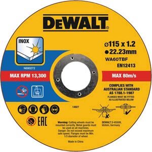 DeWalt Thin Stainless Steel Cutting Disc 115mm Pack of 10 DeWalt Thin Stainless Steel Cutting Disc 115mm Pack of 10