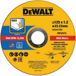 DeWalt Thin Stainless Steel Cutting Disc 125mm Pack of 10 DeWalt Thin Stainless Steel Cutting Disc 125mm Pack of 10