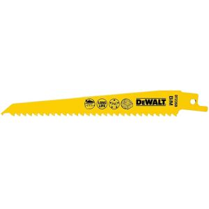 DeWalt HSC Fast Cuts Wood and Nails Reciprocating Sabre Saw Blades 152mm Pack of 5 DeWalt HSC Fast Cuts Wood and Nails Reciprocating Sabre Saw Blades 152mm Pack of 5