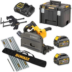 DeWalt DCS520 54v XR Cordless FlexVolt Plunge Saw and Guide Rails Kit 2 x 6ah Li-ion Battery Charger Case DeWalt DCS520 54v XR Cordless FlexVolt Plunge Saw and Guide Rails Kit 2 x 6ah Li-ion Battery Charger Case