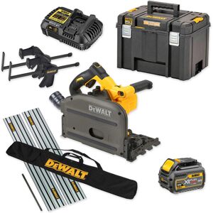 DeWalt DCS520 54v XR Cordless FlexVolt Plunge Saw and Guide Rails Kit 1 x 6ah Li-ion Battery Charger Case DeWalt DCS520 54v XR Cordless FlexVolt Plunge Saw and Guide Rails Kit 1 x 6ah Li-ion Battery Charger Case