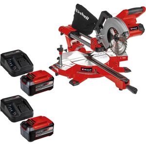 Einhell TE-SM 36/210 36v Cordless Sliding Mitre Saw 210mm 2 x 5.2ah Li-ion Twin or Dual Battery Charger No Case Einhell TE-SM 36/210 36v Cordless Sliding Mitre Saw 210mm 2 x 5.2ah Li-ion Twin or Dual Battery Charger No Case