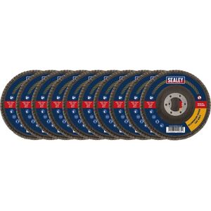Sealey Aluminium Abrasive Flap Discs Pack of 10 115mm 120g Sealey Aluminium Abrasive Flap Discs Pack of 10 115mm 120g