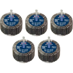 Sealey Flap Wheels Pack Of 5 60mm 30mm 60g Sealey Flap Wheels Pack Of 5 60mm 30mm 60g
